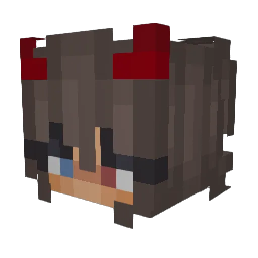 Schamihamiha Minecraft avatar head, 3D render