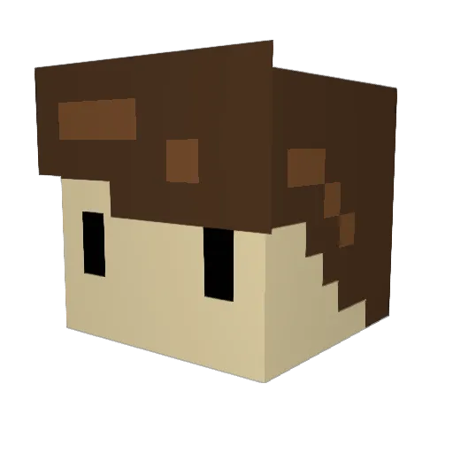 Scharlett Minecraft avatar head, 3D render