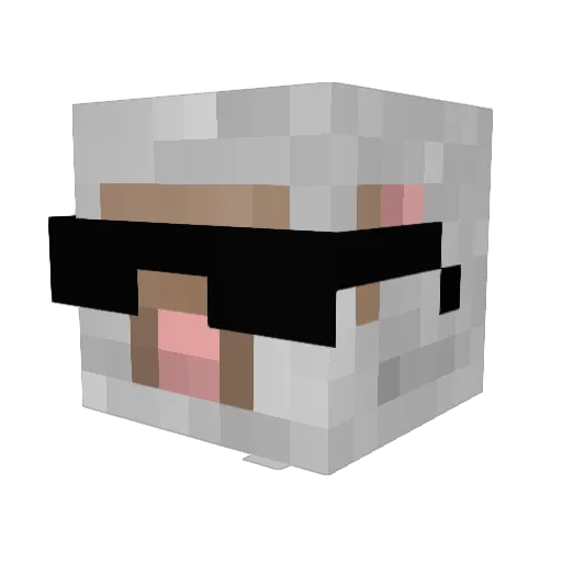 Scharvid Minecraft avatar head, 3D render