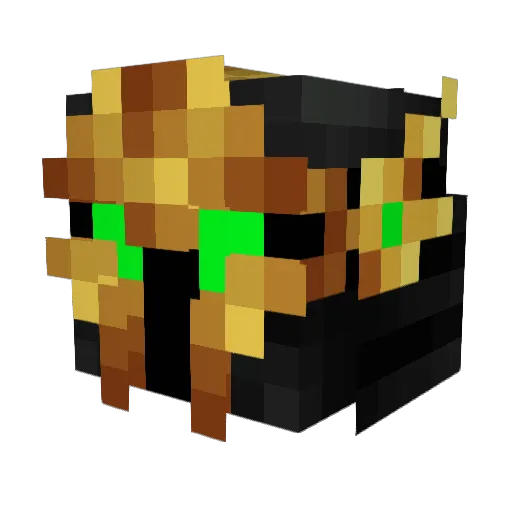 Schattar Minecraft avatar head, 3D render