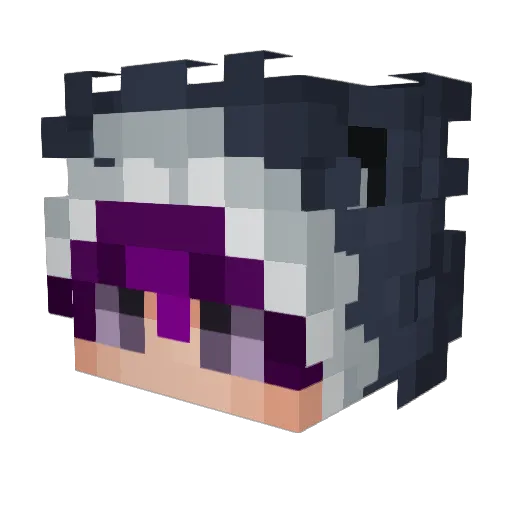 SchattenDrachen Minecraft avatar head, 3D render