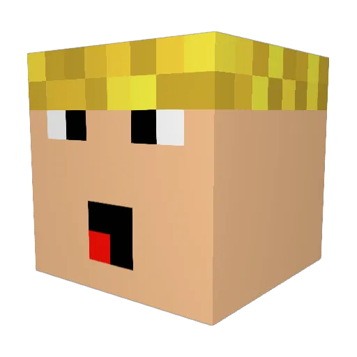 Schatten_Wolf1 Minecraft avatar head, 3D render