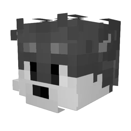 Schattenwolf10 Minecraft avatar head, 3D render
