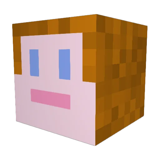 Schatun Minecraft avatar head, 3D render