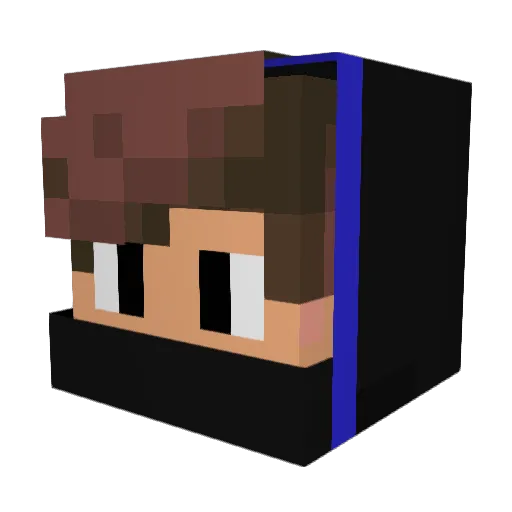 Schau2mal Minecraft avatar head, 3D render