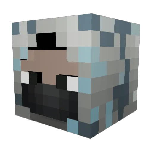Schaubix Minecraft avatar head, 3D render