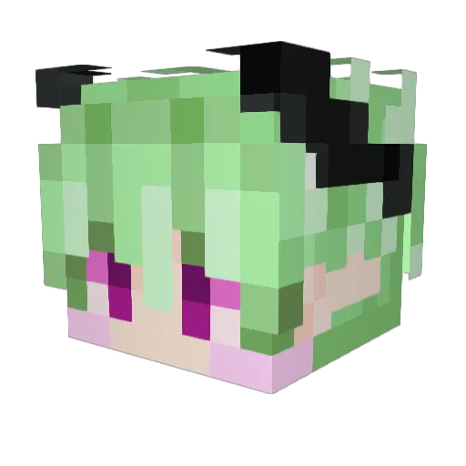 Schavy Minecraft avatar head, 3D render