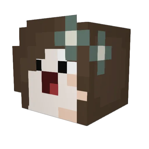 Schdonz Minecraft avatar head, 3D render
