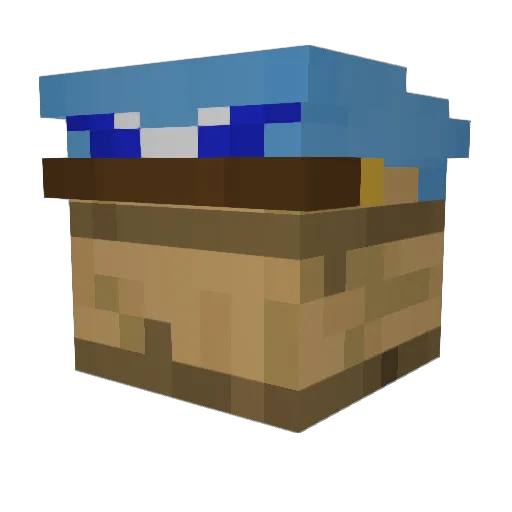 Scheev Minecraft avatar head, 3D render