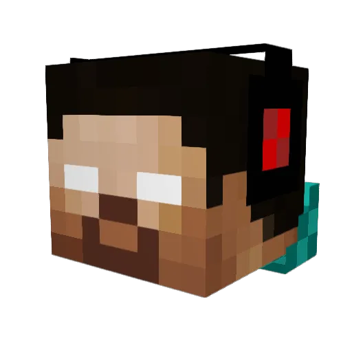 Scheleton541 Minecraft avatar head, 3D render