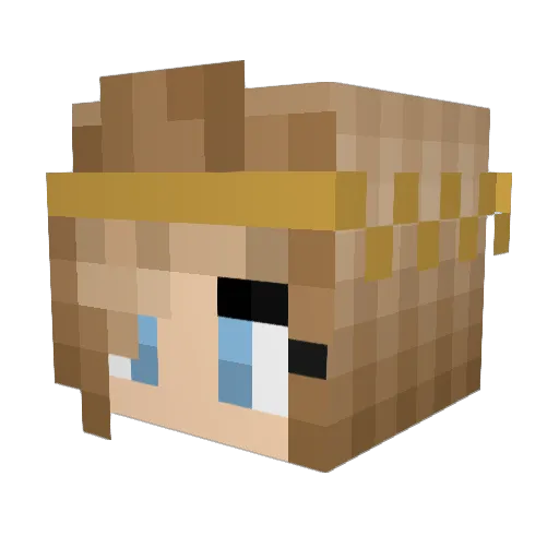 Schelli_1 Minecraft avatar head, 3D render