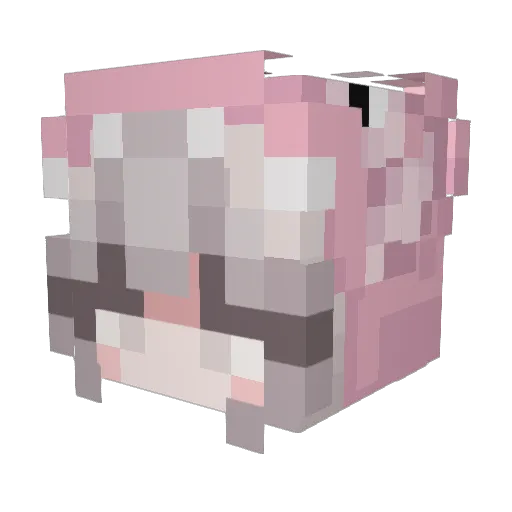 Schemui Minecraft avatar head, 3D render