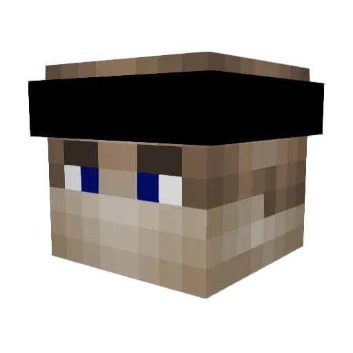 Schennel Minecraft avatar head, 3D render