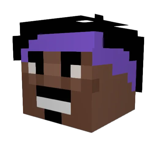 Scherebuster Minecraft avatar head, 3D render