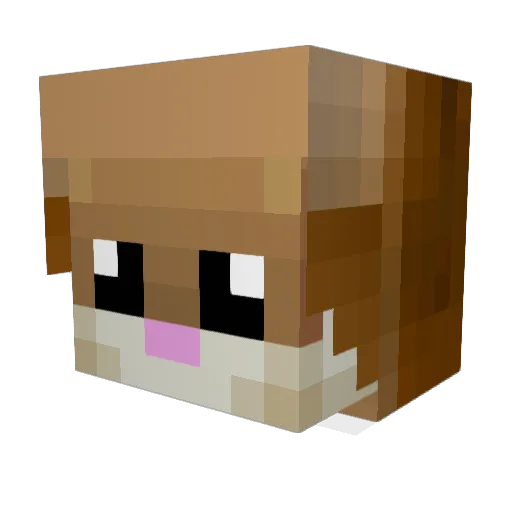 Scherpenkate Minecraft avatar head, 3D render