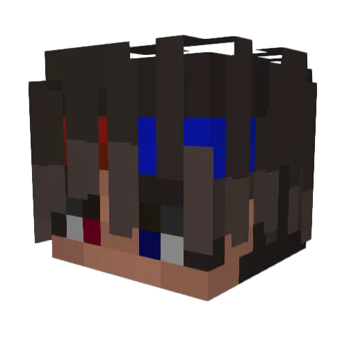 Scherpte Minecraft avatar head, 3D render