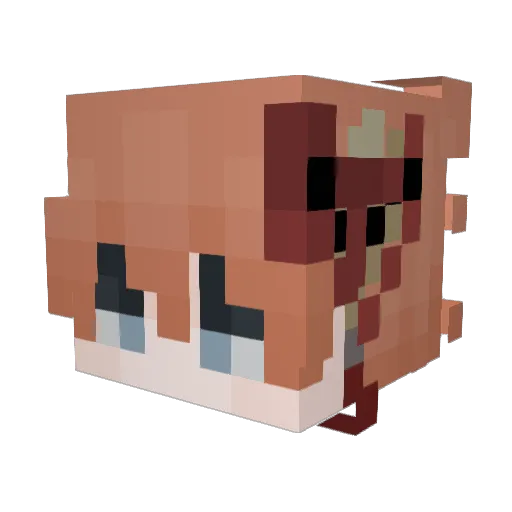 SchiFi Minecraft avatar head, 3D render