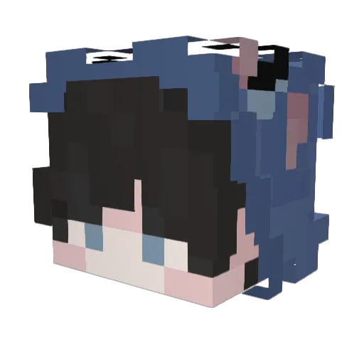 Schiedz Minecraft avatar head, 3D render