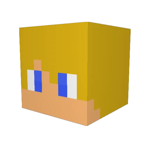 SchiessHD Minecraft avatar head, 3D render