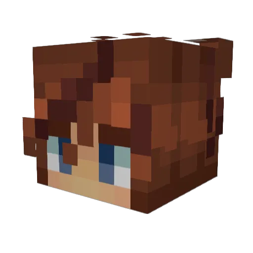 SchiggyLuc Minecraft avatar head, 3D render