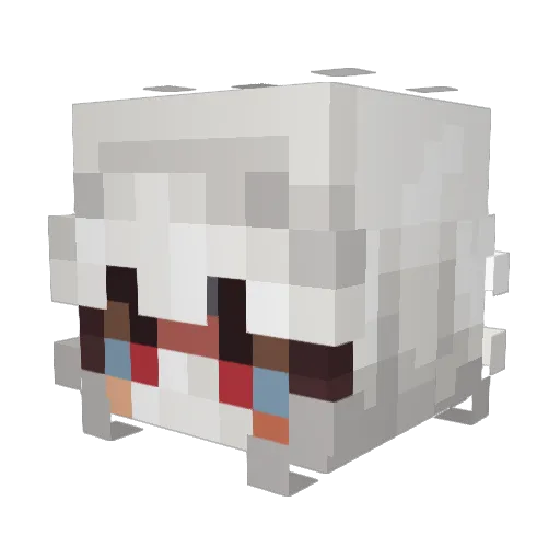 Schii Minecraft avatar head, 3D render