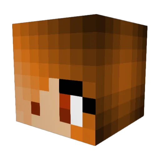 Schikse Minecraft avatar head, 3D render
