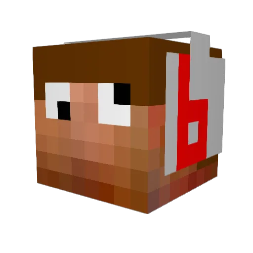 Schiller1 Minecraft avatar head, 3D render
