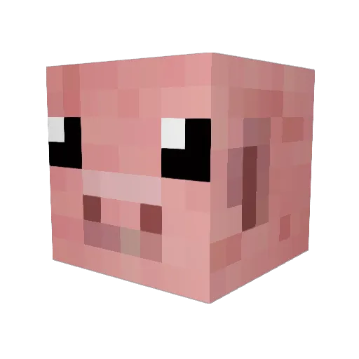 Schimoun Minecraft avatar head, 3D render