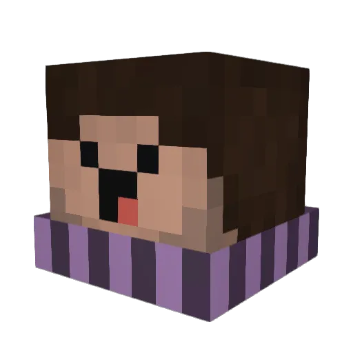 Schindbert Minecraft avatar head, 3D render