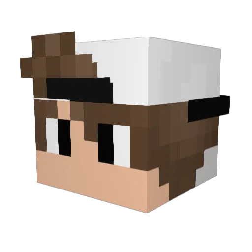 Schinglong Minecraft avatar head, 3D render