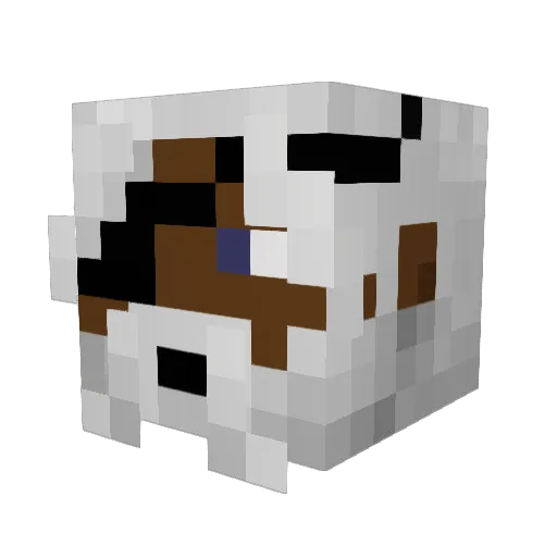 Schinpu Minecraft avatar head, 3D render