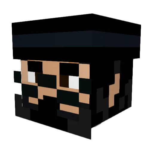Schiter Minecraft avatar head, 3D render
