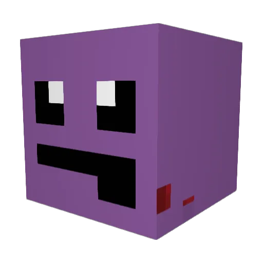 Schizh Minecraft avatar head, 3D render