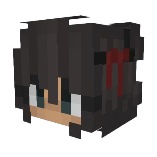 SchizoZera Minecraft avatar head, 3D render