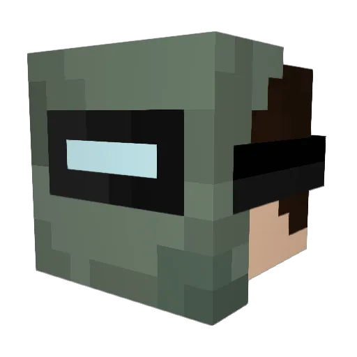 SchizzoWelder Minecraft avatar head, 3D render