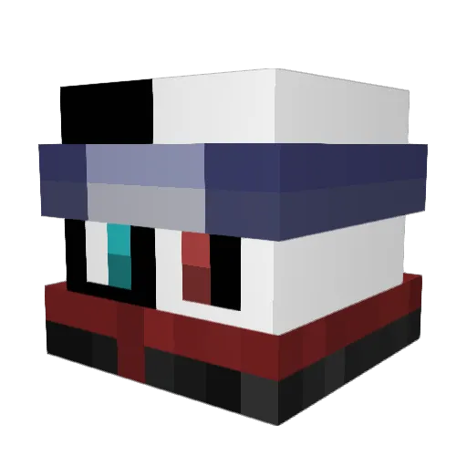 Schlagalugi Minecraft avatar head, 3D render
