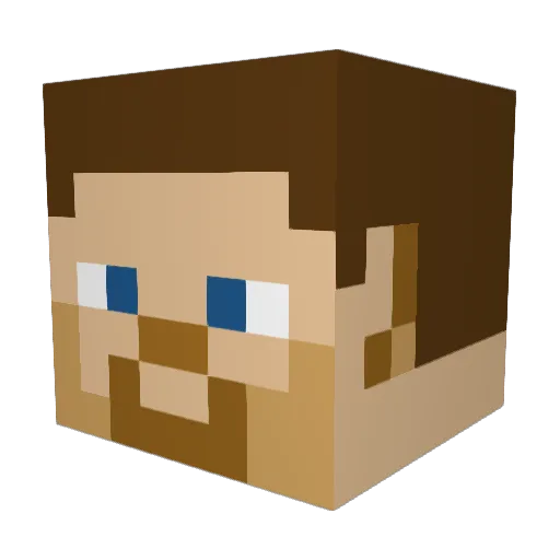 Schlak Minecraft avatar head, 3D render