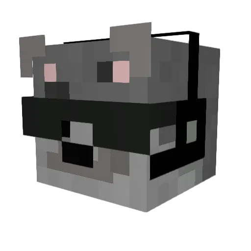 Schlanderman Minecraft avatar head, 3D render