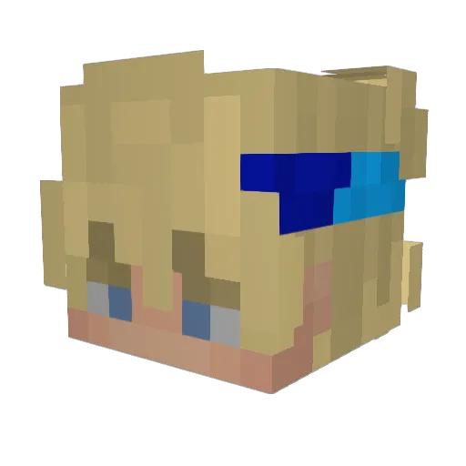 Schlarko Minecraft avatar head, 3D render