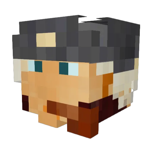 SchlechCs Minecraft avatar head, 3D render
