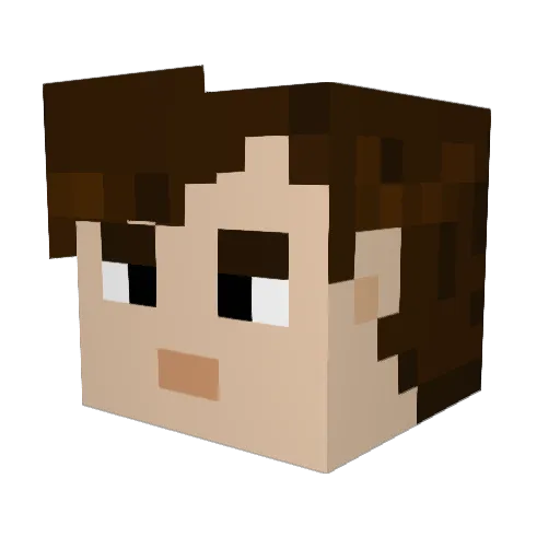 Schlecki Minecraft avatar head, 3D render