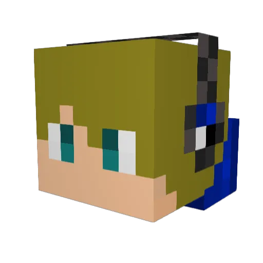 SchlegHammer Minecraft avatar head, 3D render
