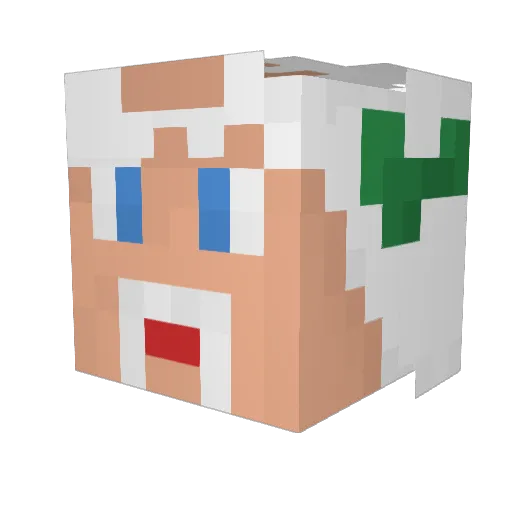 SchleicherJones Minecraft avatar head, 3D render