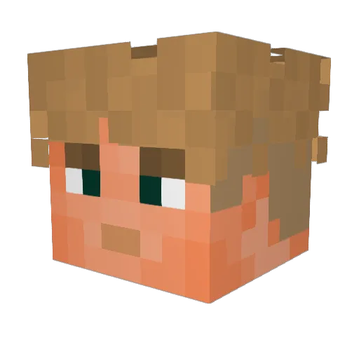 Schlembous Minecraft avatar head, 3D render