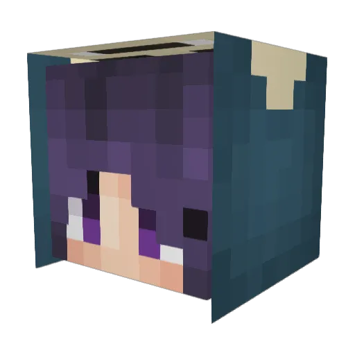 Schlenny Minecraft avatar head, 3D render