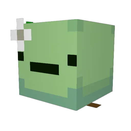 Schlimmy Minecraft avatar head, 3D render