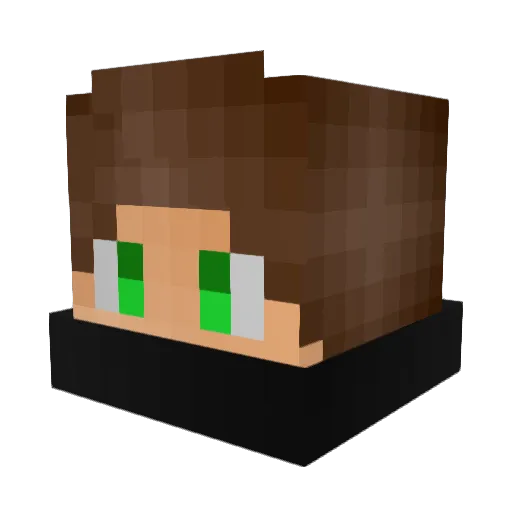 Schlippinio Minecraft avatar head, 3D render