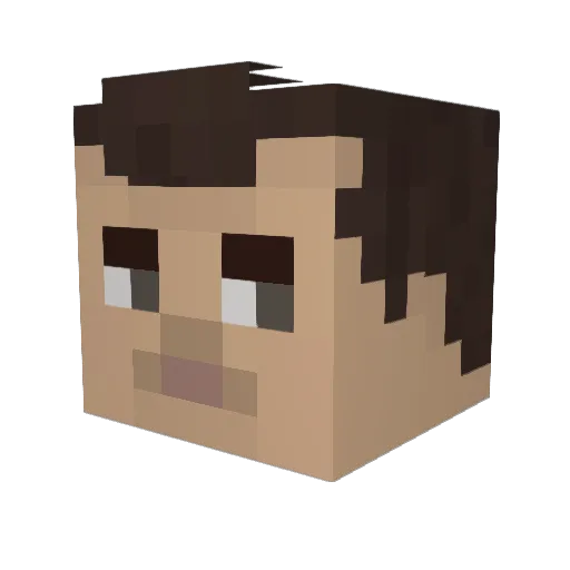 Schlonzo124 Minecraft avatar head, 3D render