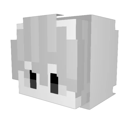 Schlummii Minecraft avatar head, 3D render