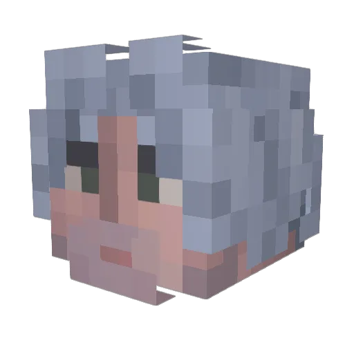 SchlumpfJaeger Minecraft avatar head, 3D render